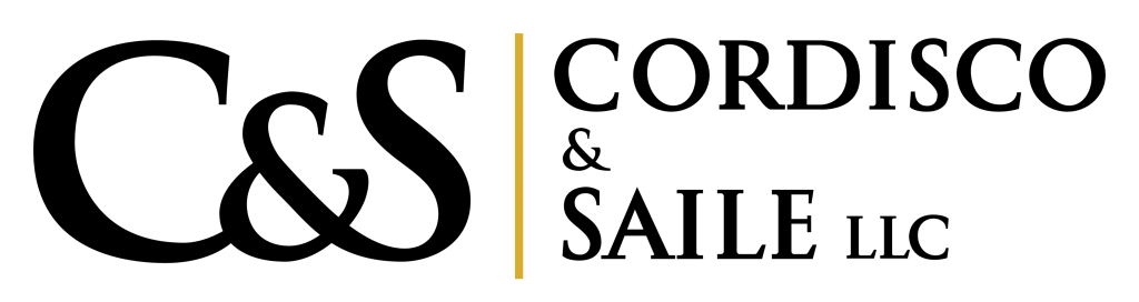 Company logo for C&S Cordisco & Saile LLC, with a large 'C&S' on the left, a vertical gold bar in the center, and 'Cordisco & Saile LLC' text on the right.